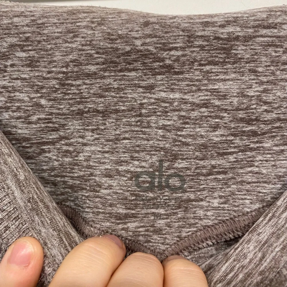Alo Yoga Alosoft High Waist Lounge Leggings Brown Heathered Marl Medium
